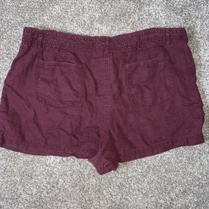LOFT Shorts - BOGO SALE LOFT linen wine red shorts size 14 LOFT Shorts - BOGO SALE LOFT linen wine red shorts size 14